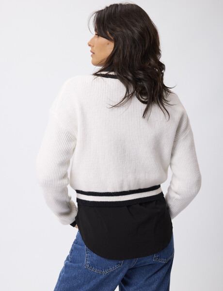 Sweater preppy blanco