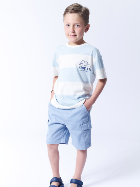 Remera Rayas Celeste Y Blanco