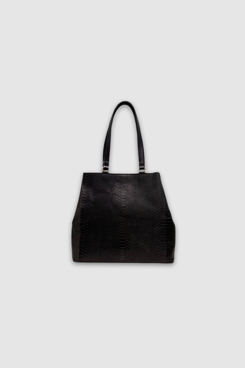Cartera Regina - Reptil Negro 