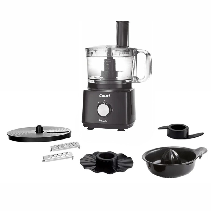 Procesadora de alimentos con accesorios Cuori Magio Negro