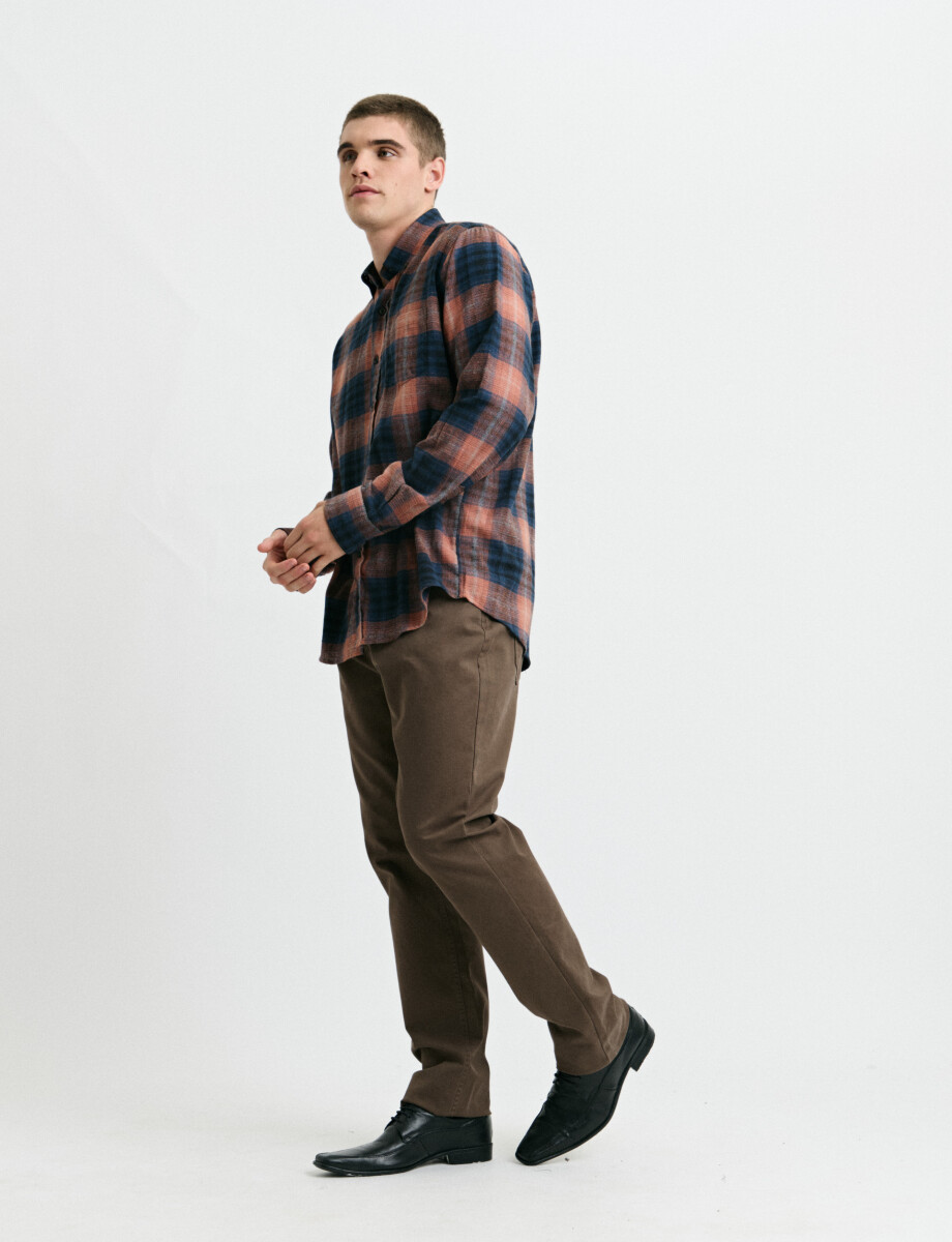 CAMISA HARRINGTON LABEL - Naranja 