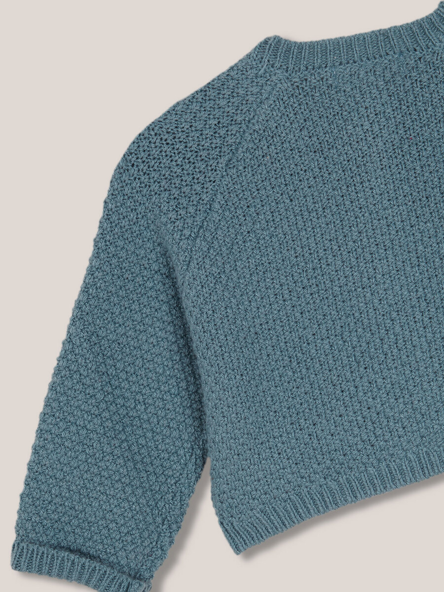 Chaqueta Con Manga Ranglan Turquesa Brillante