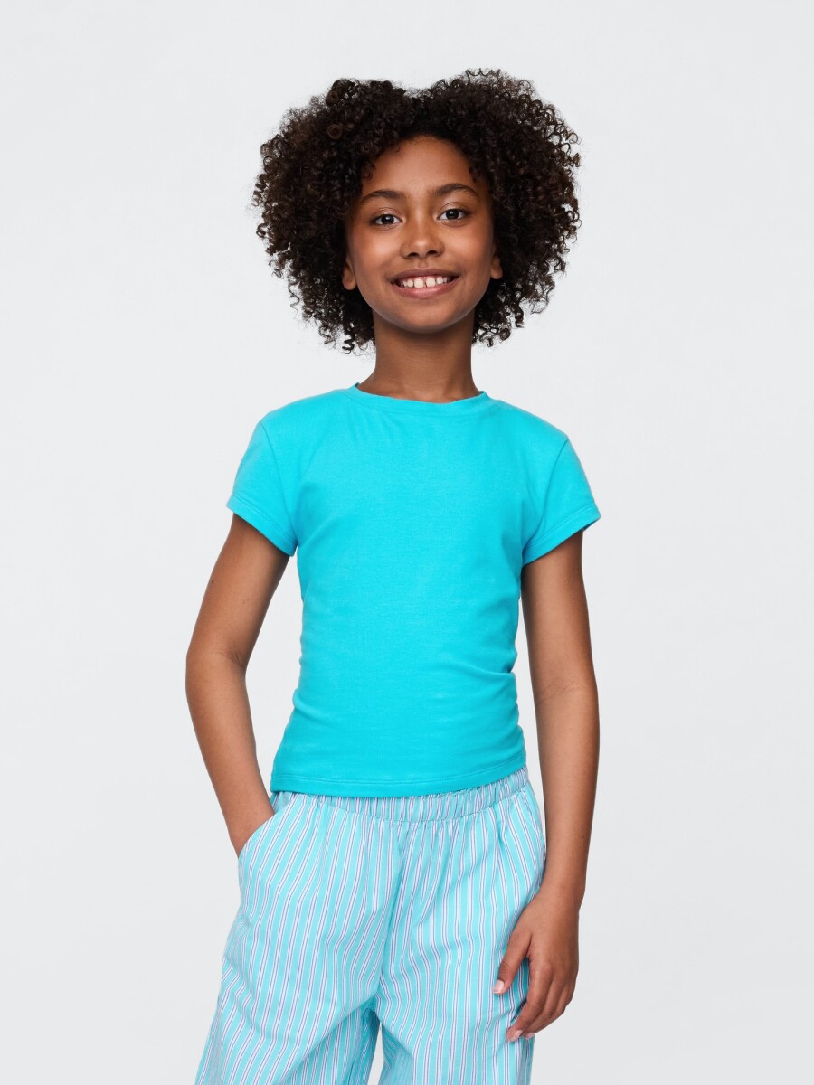 Remera Baby Niña - True Cyan Blue 663 