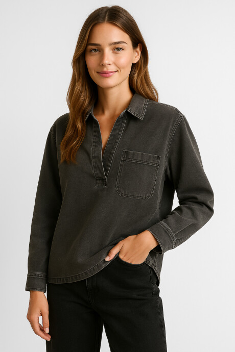 Blusa Estrua Gris Oscuro