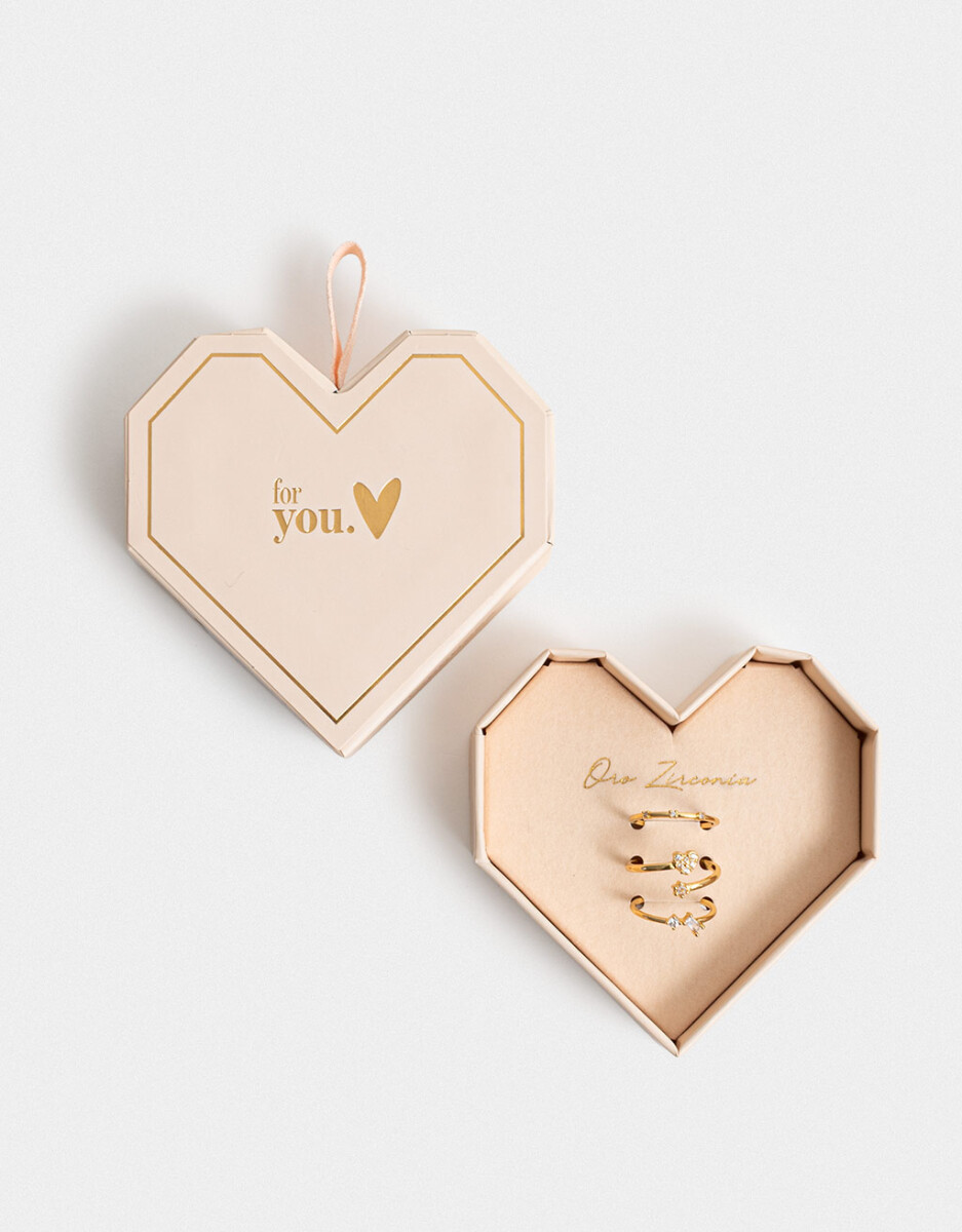 Anillos Sets Bañados En Oro 