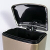 BASURERO INOX DORADO C/PEDAL 6L Unica