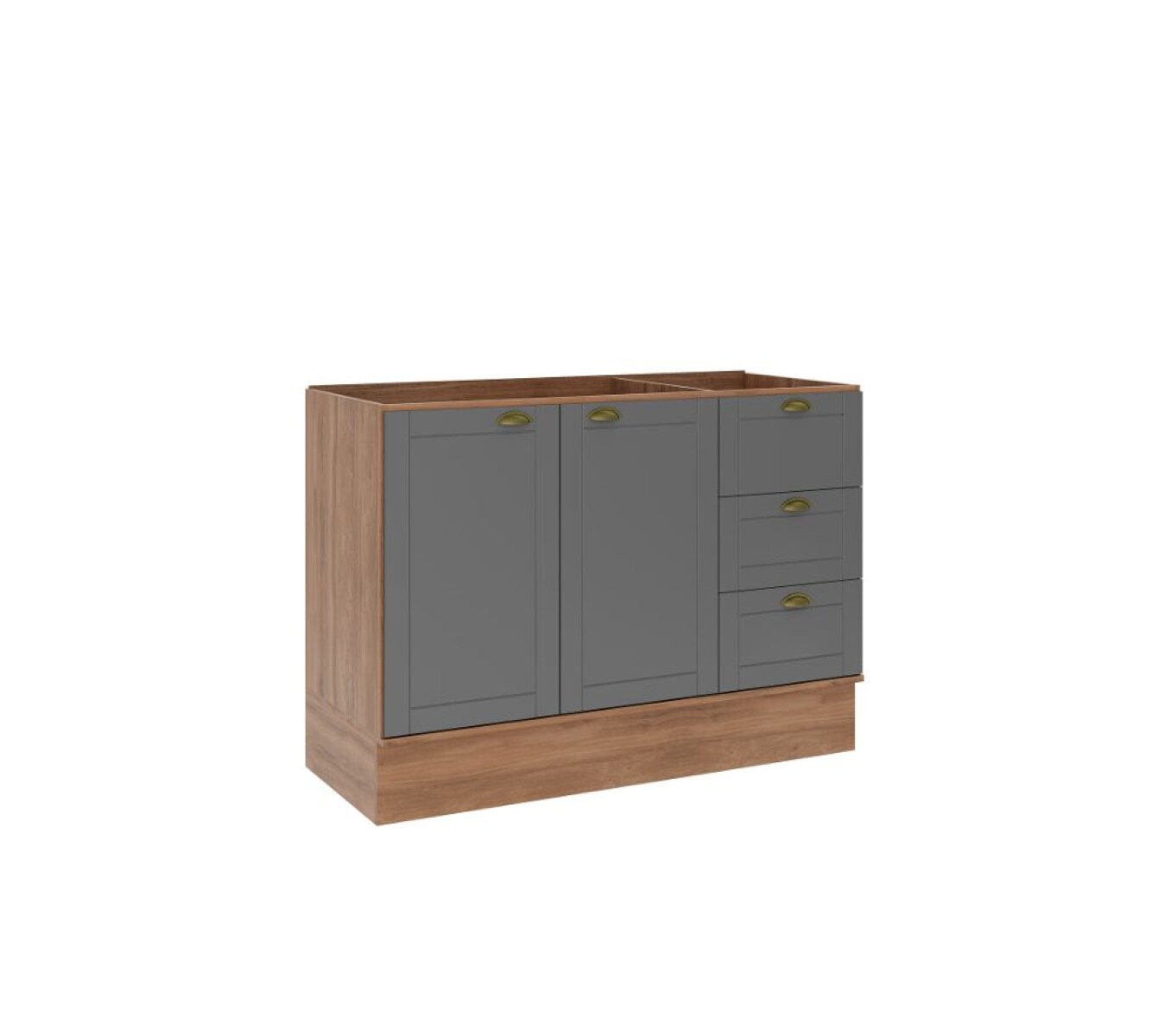 Bajo Mesada Americana 120cm Gris