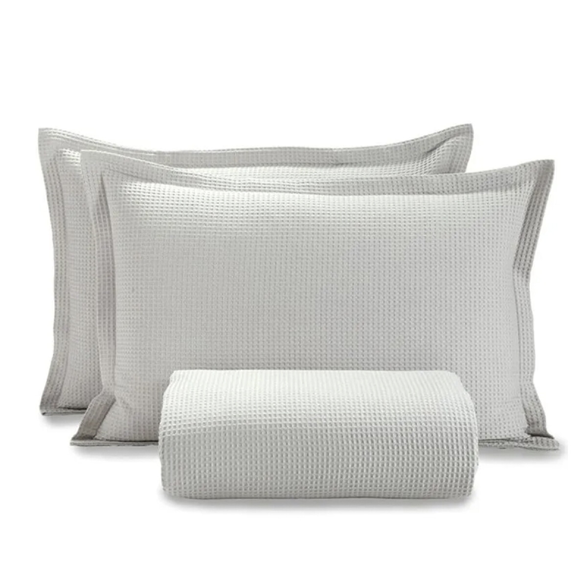 Juego Colcha y Funda Piquet Dohler 1 Plaza 100% Algodón - GRIS PLATA 