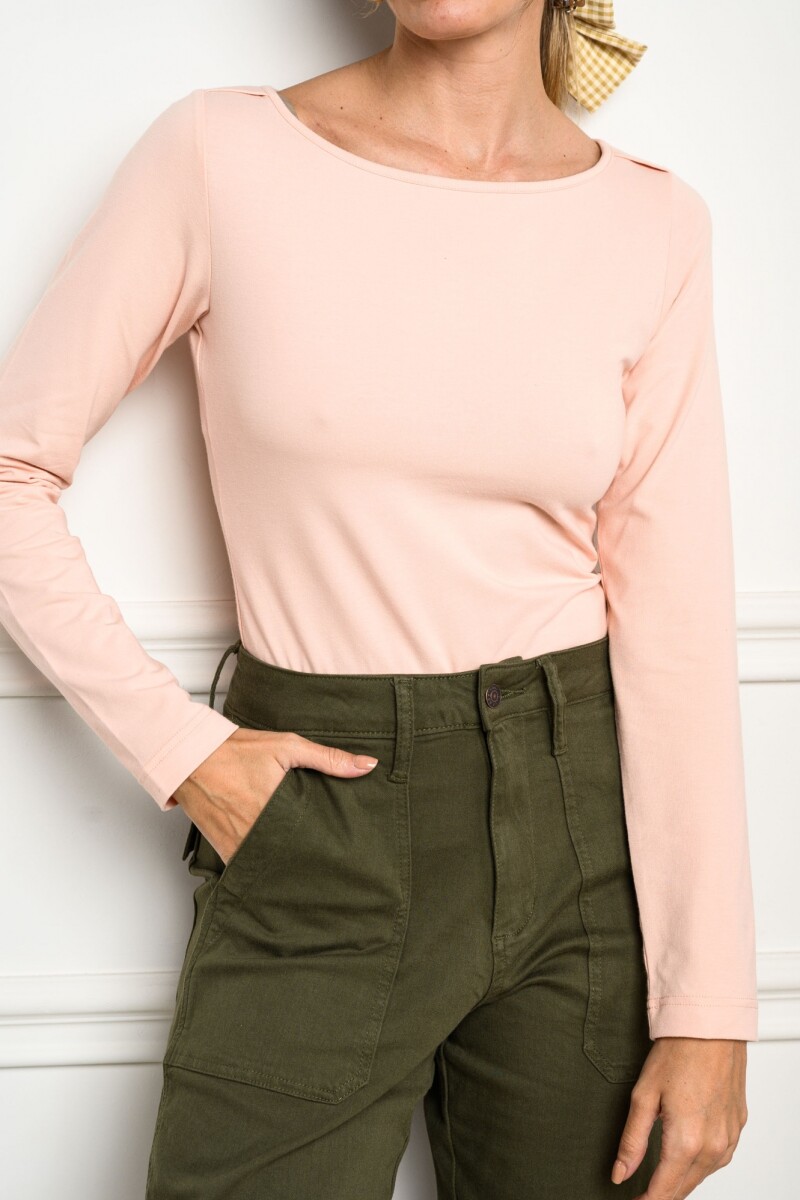 Remera Algodón Elastano Rosa