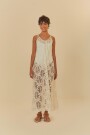 VESTIDO LARGO TELA ARTESANAL Blanco