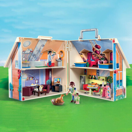 Valija de Casa de Muñecas Playmobil 64 Piezas con Figuras