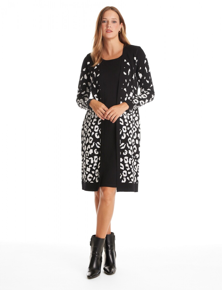 Vestido Twofold - Negro/crudo 