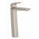 Griferia De Lavatorio Alto Brushed Nickel Linea Epuyen
