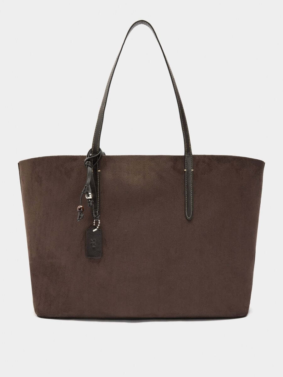 Bolso Shopper Reversible Con Bolsa Extraíble L burdeos