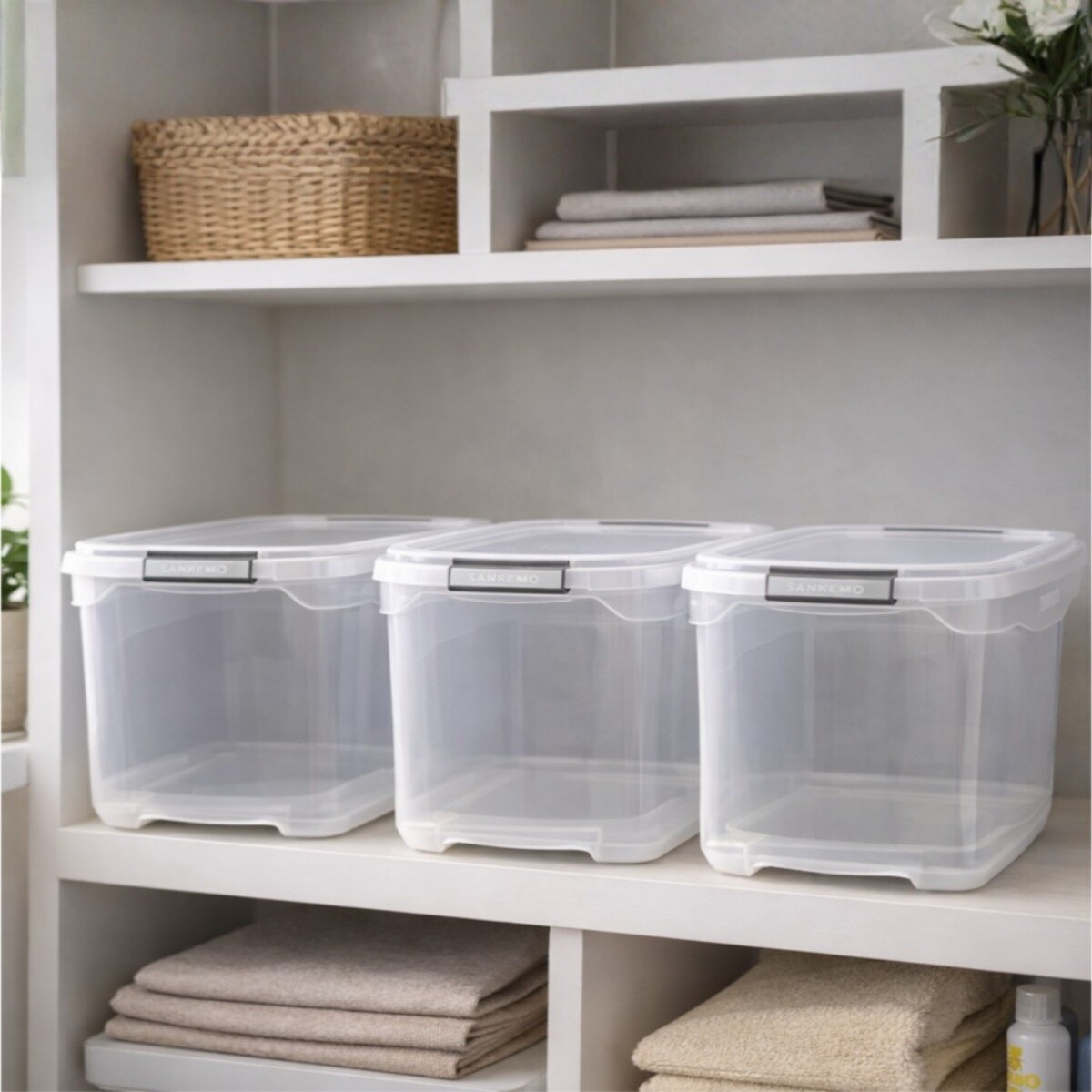 Set x3 Caja organizadora 29 lts - TRANSPARENTE 