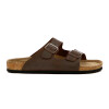 Country Sandalia Cuero Casual Caballero C/dos Tiras C/hebilla Suela Baja / Oliva Oliva