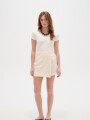 Short Pollera Trael Crudo / Natural