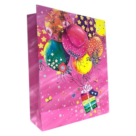 Bolsa Top Gigante Cumpleaños Rosada Globos