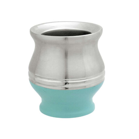 MATE ACERO INOXIDABLE 180ML D9/H9.6CM BASE VERDE AGUA