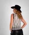 Blusa Gabrielle negro con blanco