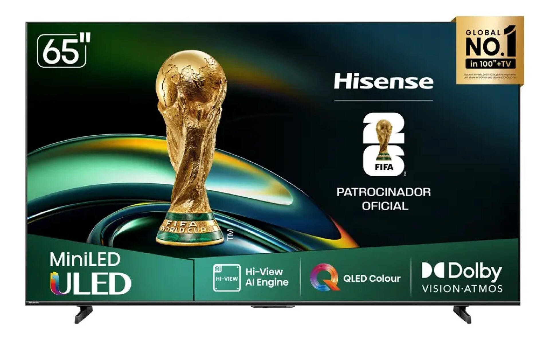 Smart Tv 65" Hisense Uled Miniled 4k Qled 65u6qv - TV 65 HISENSE MINILED 65U6QV 