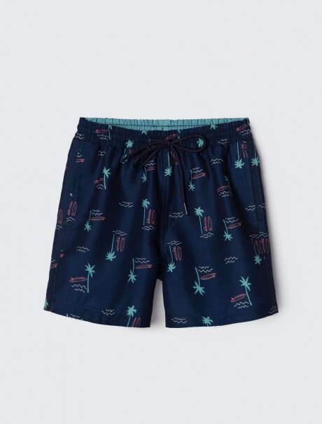 SHORT INFANTIL ESTAMPADO AZUL