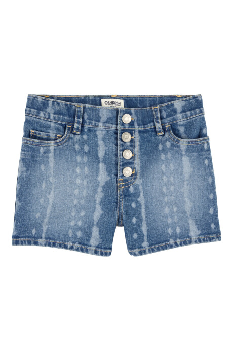 Short jean con teñido tie-dye Sin color