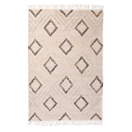 ALFOMBRA LANA-YUTE-Y-ALGODON NATURAL-BEIGE MEDAN