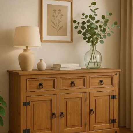 Aparador Buffet 3 Puertas Corona Caramelo CH9183C Aparador Buffet 3 Puertas Corona Caramelo CH9183C