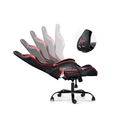 Silla Gamer Lumax Modelo ROM Negro/Rojo