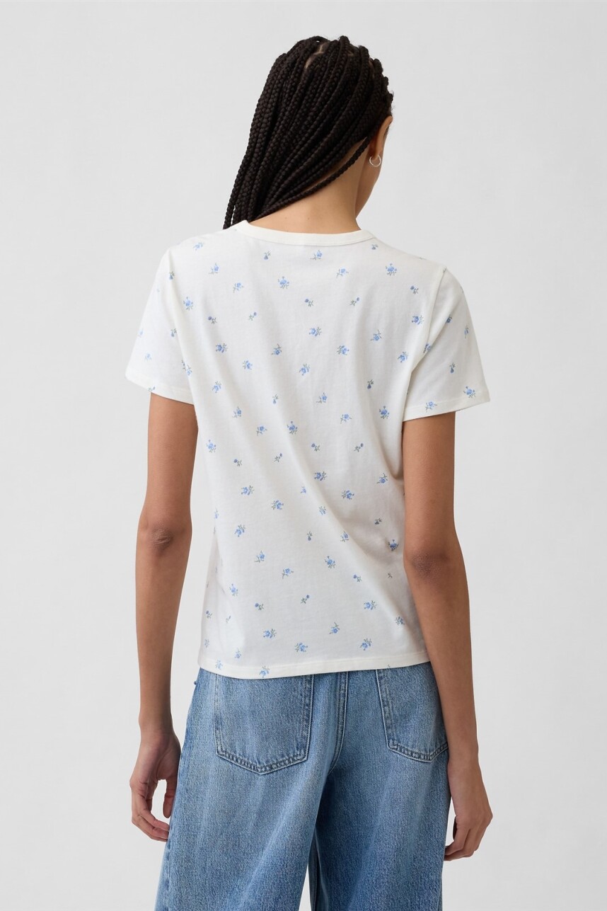 Remera Manga Corta Mujer Purple Floral
