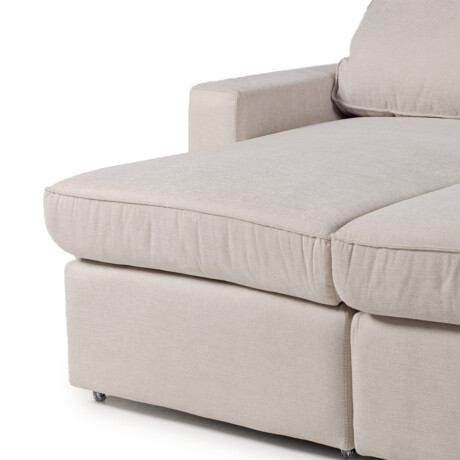 Sofá Austin (Retráctil) - Tela Microfibra - 3 módulos AA-10 (Beige)