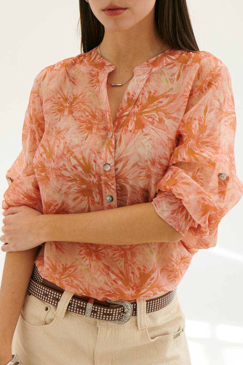 CAMISA JULIA AQUA CORAL