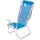 Silla Reclinable 8 Pos. Alum. Sannet AZUL
