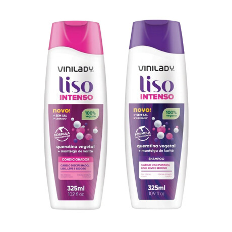 KIT SHAMPOO VINI LADY 325 ML + ACO 325 ML LISO INTENSO KIT SHAMPOO VINI LADY 325 ML + ACO 325 ML LISO INTENSO