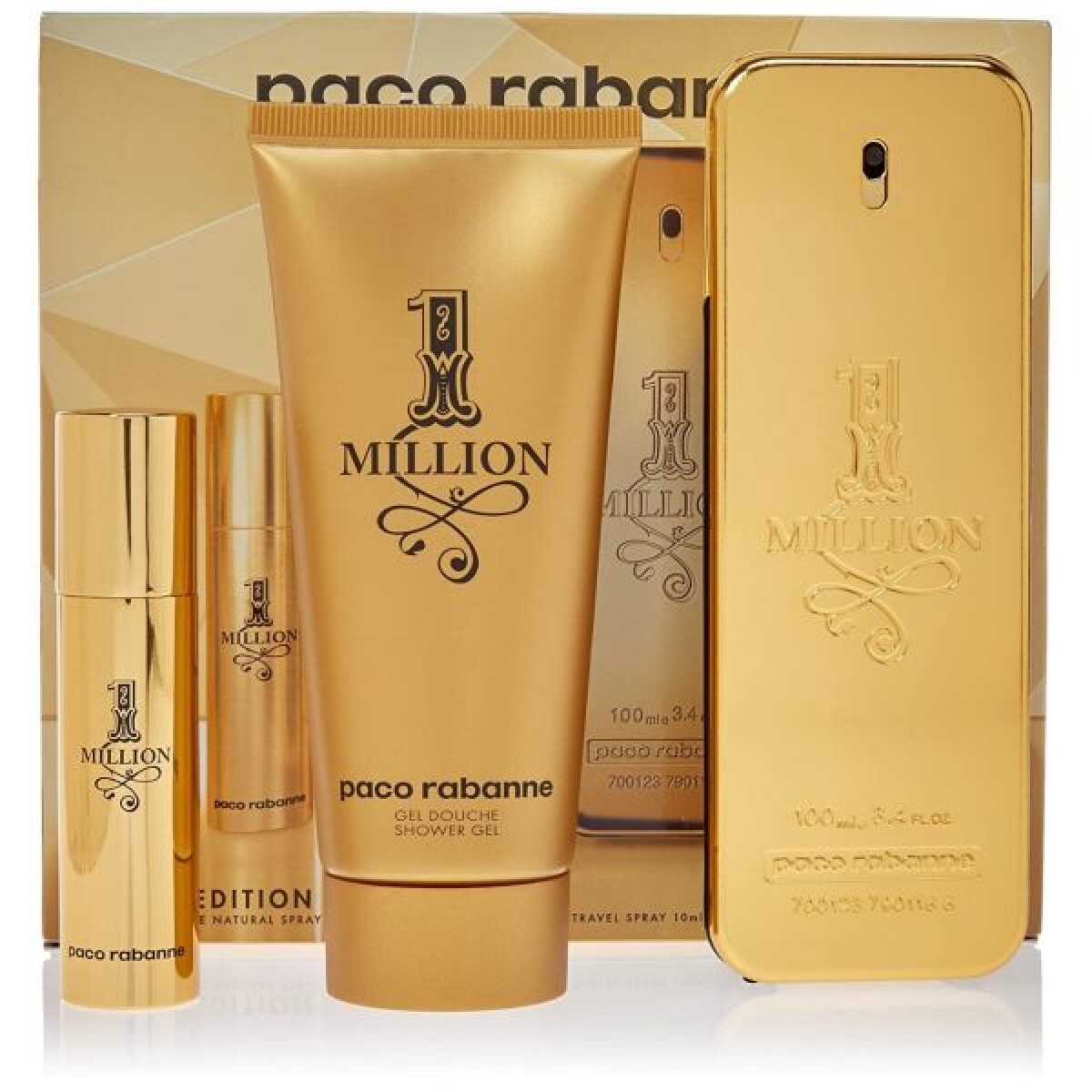 Set de Perfume Paco Rabanne 1 Million Estuche 100ML + Sh Gel 