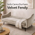 Sofá Sillón Cama Durham Velvet Fendy S70190066f 3 Cuerpos SOFA CAMA DURHAM VELVET FENDY