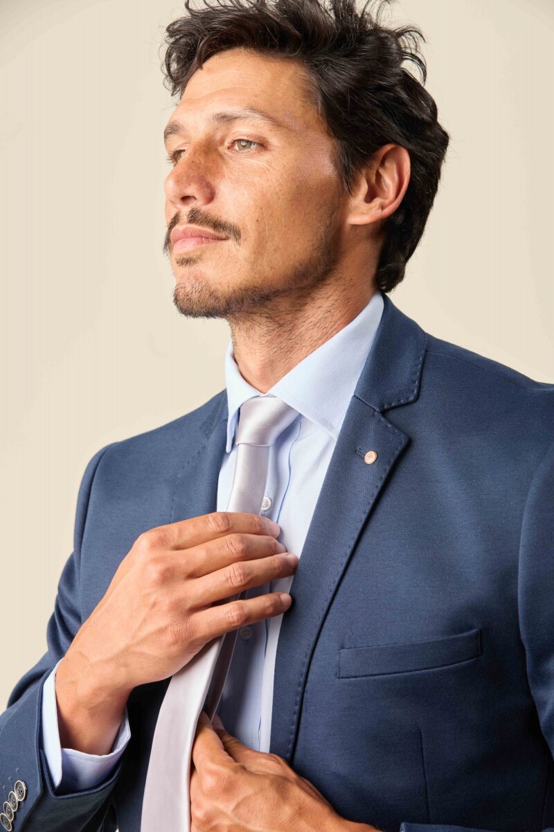 Corbata Microfibra - Plateado 