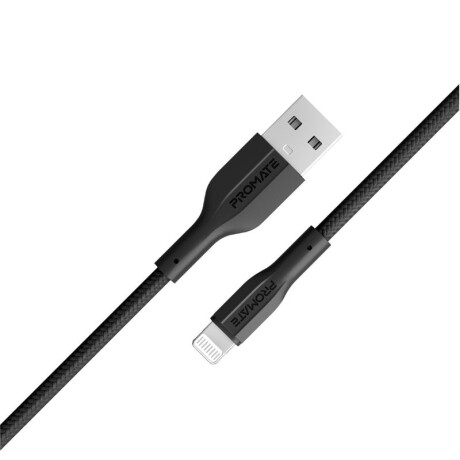 Cable USB-A a Lightning 1M PROMATE negro Cable Usb-a A Lightning 1m Promate Negro