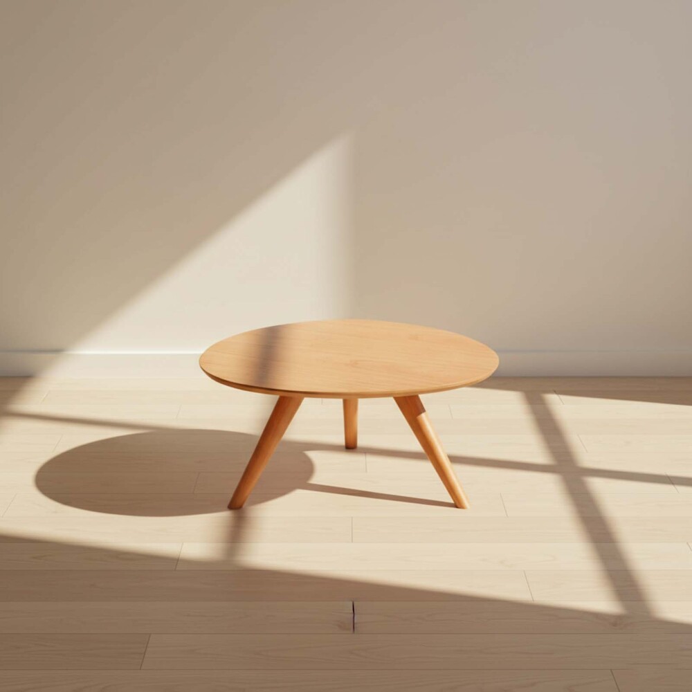 MESA CENTRAL MDF-Y-MADERA MARRON MARÍA ALMENDRA