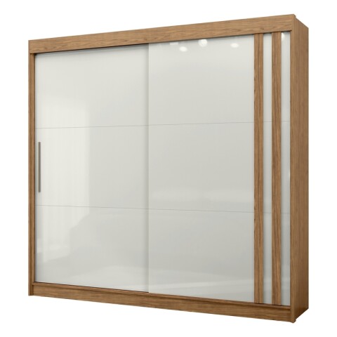 Ropero Seúl Premium – 2 Puertas Corredizas 100% MDF Freijó/Off White Ropero Seúl Premium – 2 Puertas Corredizas 100% MDF Freijó/Off White