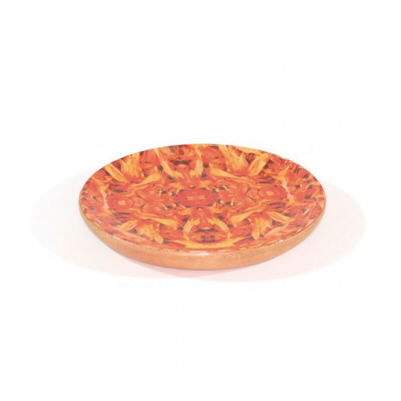 Fuente De Madera Con Diseño Esmaltado-LARA27396 Fuente de madera con diseño esmaltado LARA27396