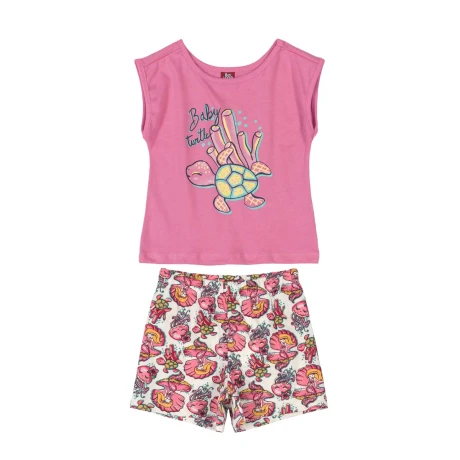 Conjunto de Remera y Short rosado