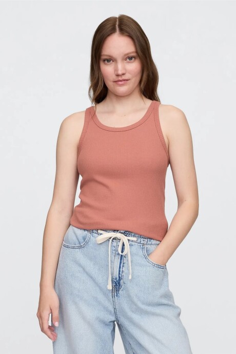 Musculosa Ribbed Mujer Faded Cedar