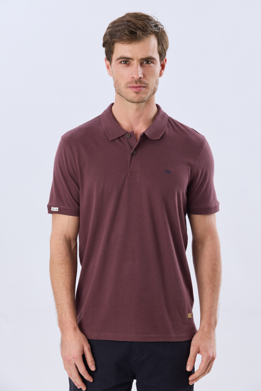 REMERA POLO LISA JERSEY Bordo