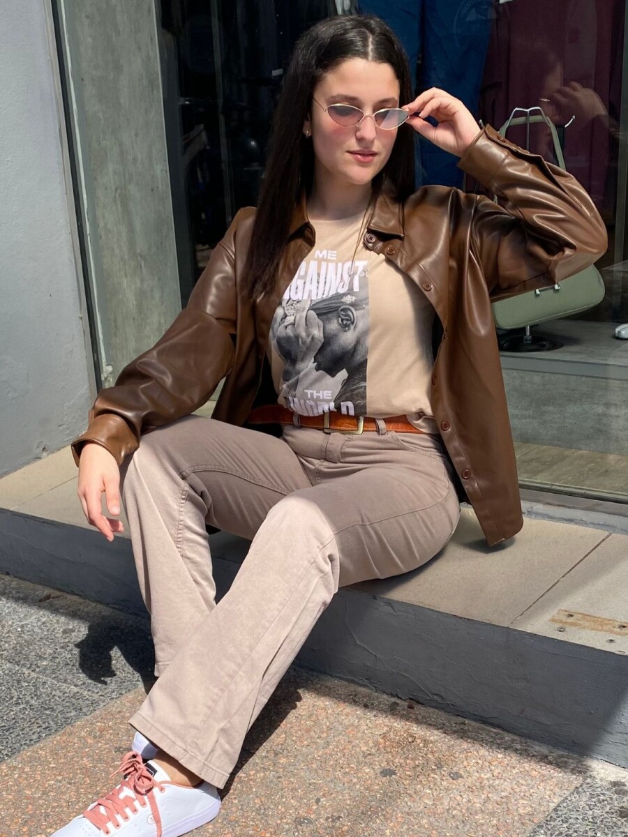 Camisa Cuerina Wanna - Brown 
