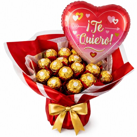 Bouquet de Ferrero Rocher Rojo 15 bombones