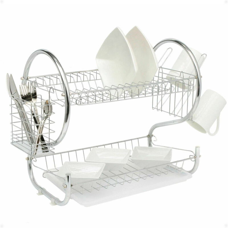 Escurridor de Platos Para Cocina de Dos Niveles Escurridor de Platos Para Cocina de Dos Niveles