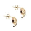 Caravanas Venecia de tres tonos de oro 18k. Caravanas Venecia de tres tonos de oro 18k.