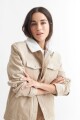 Campera de pana con corderito BEIGE